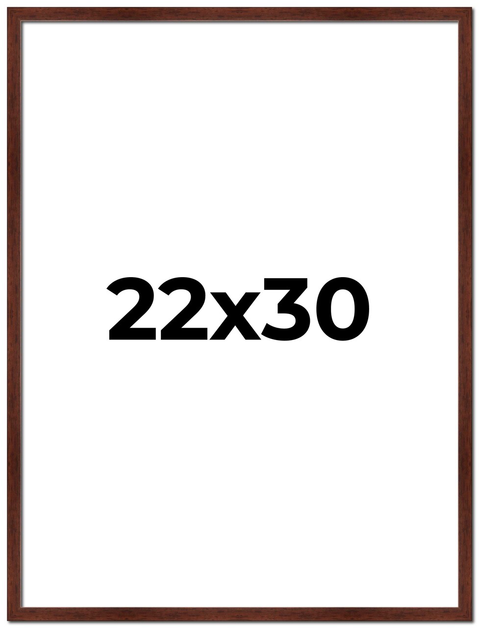 Classic Modern Brown Picture Frame - UV Acrylic, Foam Board Backing, Hanging Hardware